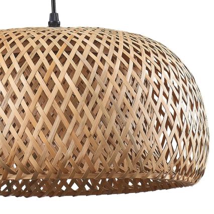 Luster na sajli KORFU 1xE27/20W/230V pr. 38 cm bambus