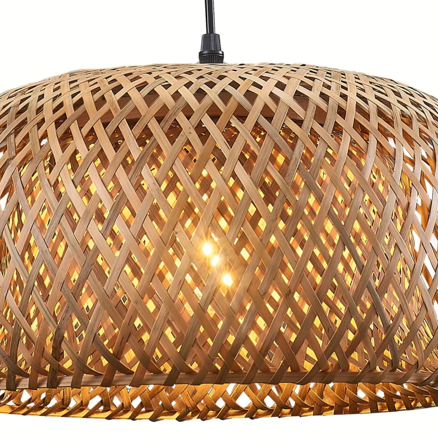 Luster na sajli KORFU 1xE27/20W/230V pr. 38 cm bambus