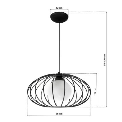 Luster na sajli KRONOS 1xE14/40W/230V