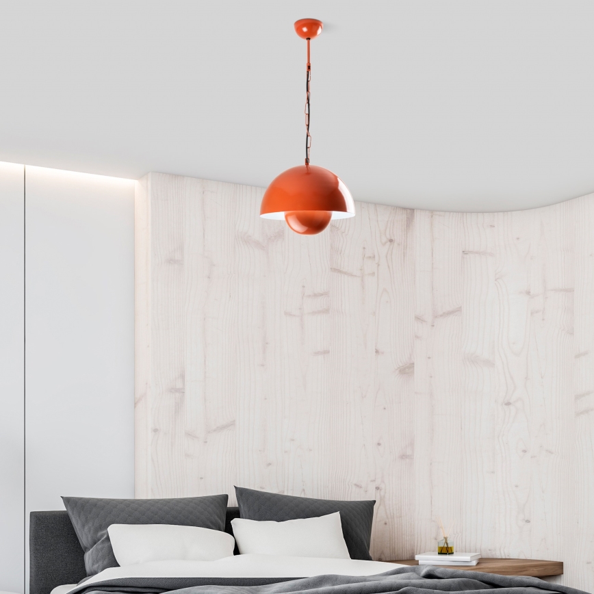 Luster na sajli KURE 1xE27/40W/230V narandžasta