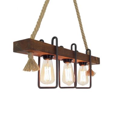 Luster na sajli KUTUK 3xE27/40W/230V borovina