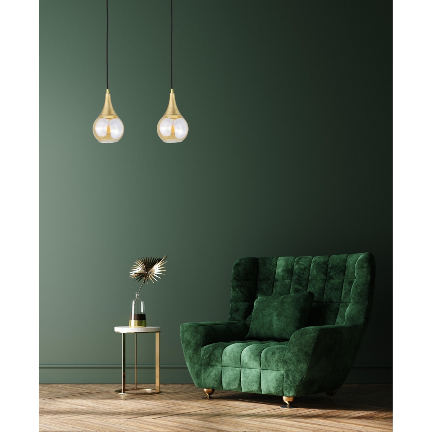 Luster na sajli LACRIMA HONEY 2xE27/60W/230V