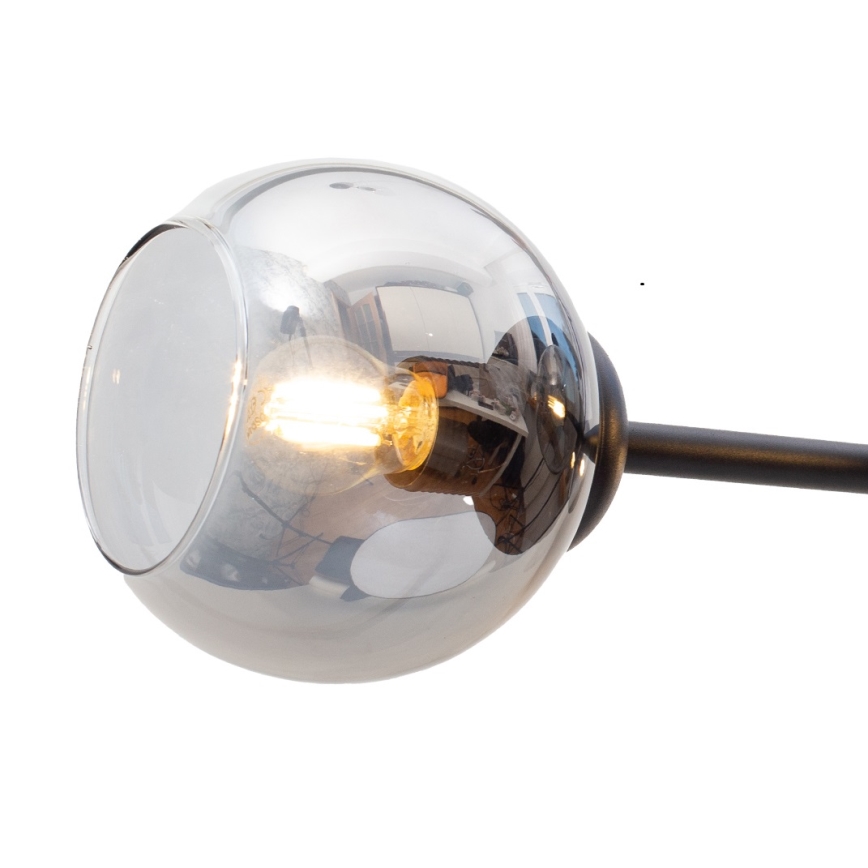 Luster na sajli LATIL 4xE27/60W/230V crno
