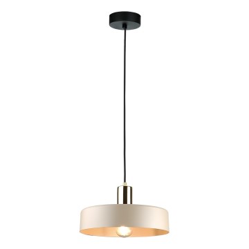 Luster na sajli LATTE 1xE27/60W/230V bež/crno/sjajni krom