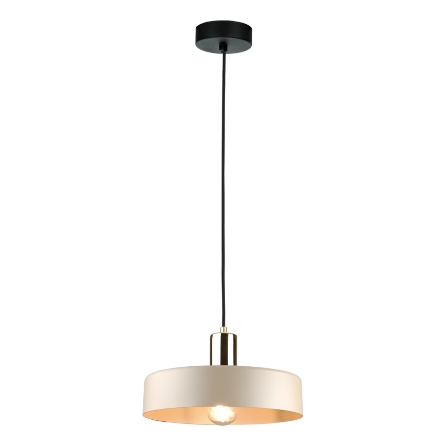 Luster na sajli LATTE 1xE27/60W/230V bež/crno/sjajni krom