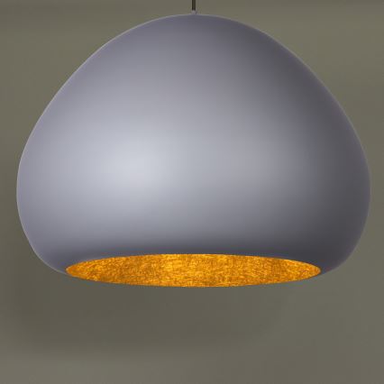 Luster na sajli LAVA 1xE27/15W/230V sivo/zlatna