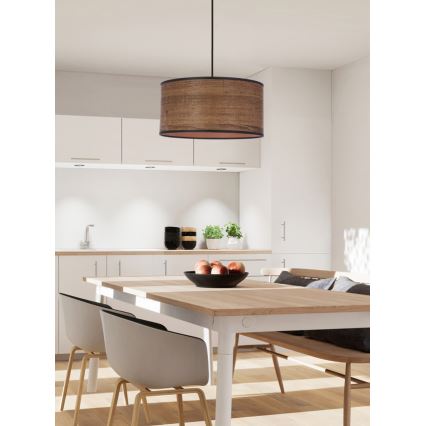 Luster na sajli LEGNO 1xE27/40W/230V pr. 30 cm braon