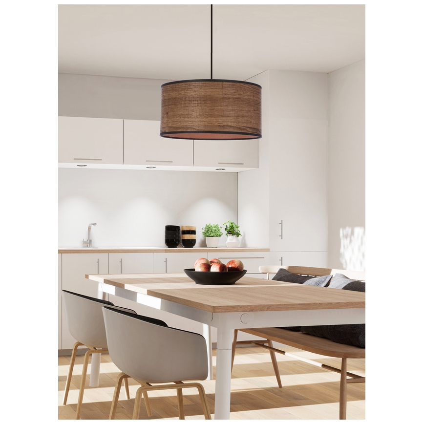 Luster na sajli LEGNO 1xE27/40W/230V pr. 30 cm braon