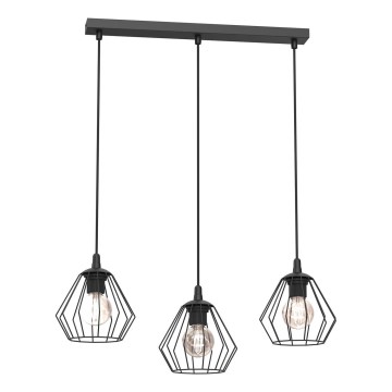 Luster na sajli LETI 3xE27/15W/230W crno