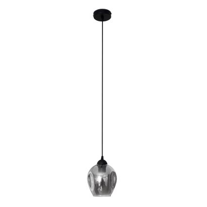 Luster na sajli LILI 1xE27/15W/230V crno/sivo
