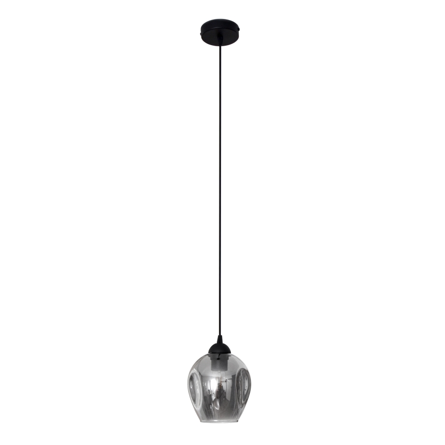 Luster na sajli LILI 1xE27/15W/230V crno/sivo