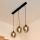 Luster na sajli LILI 3xE27/15W/230V crno/sivo