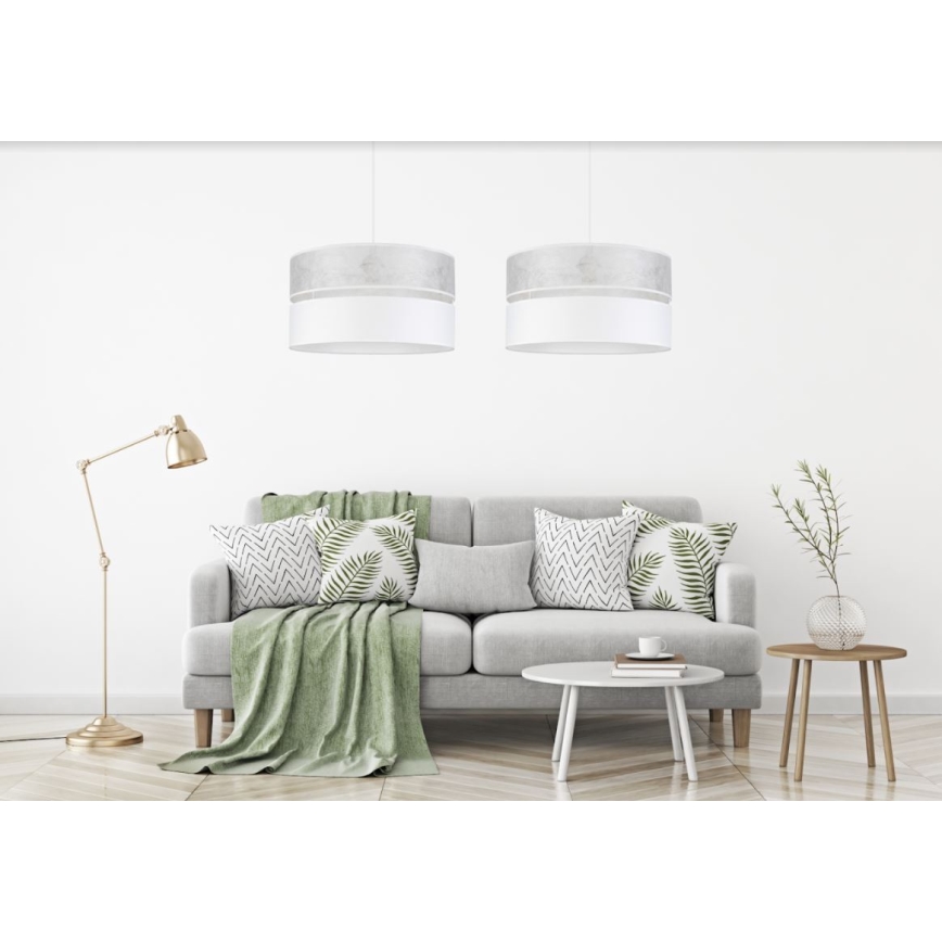 Luster na sajli LIMA 1xE27/60W/230V bela
