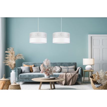 Luster na sajli LIMA 1xE27/60W/230V bela