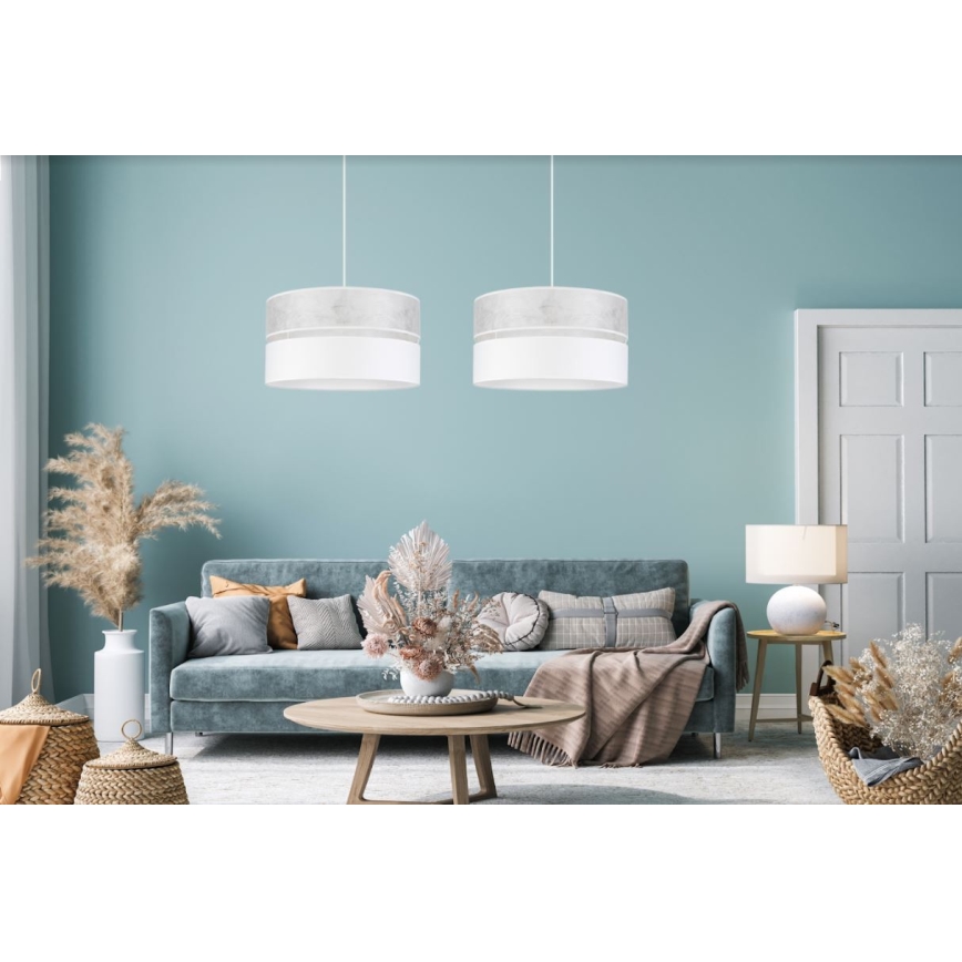 Luster na sajli LIMA 1xE27/60W/230V bela