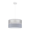 Luster na sajli LIMA 1xE27/60W/230V sivo