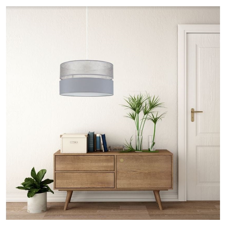 Luster na sajli LIMA 1xE27/60W/230V sivo