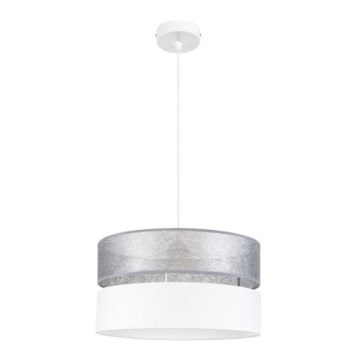 Luster na sajli LIMA 1xE27/60W/230V srebrno/bela