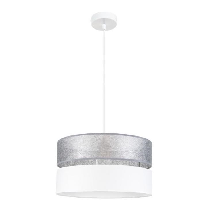 Luster na sajli LIMA 1xE27/60W/230V srebrno/bela
