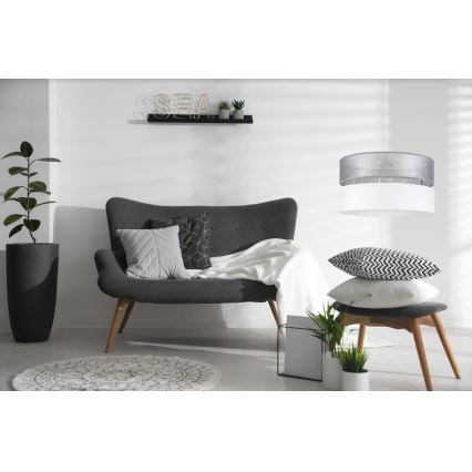 Luster na sajli LIMA 1xE27/60W/230V srebrno/bela