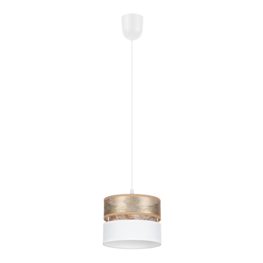 Luster na sajli LIMA 1xE27/60W/230V zlatna/bela