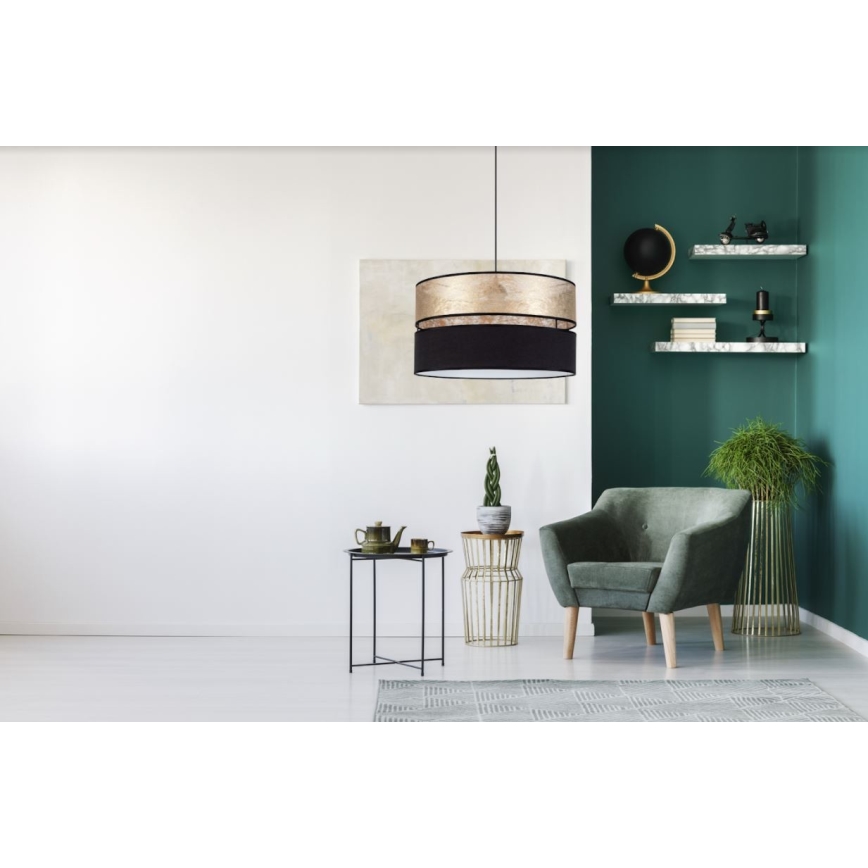 Luster na sajli LIMA 1xE27/60W/230V zlatna/crno