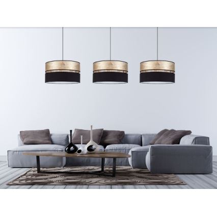 Luster na sajli LIMA 1xE27/60W/230V zlatna/crno
