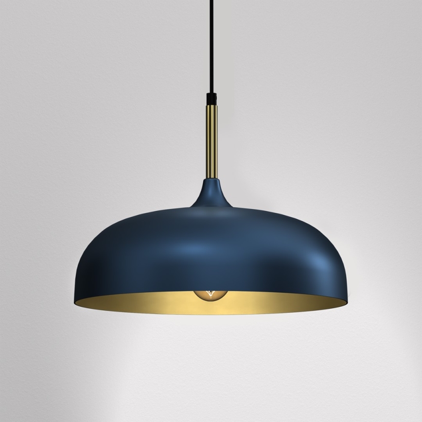Luster na sajli LINCOLN 1xE27/60W/230V pr. 35 cm plava