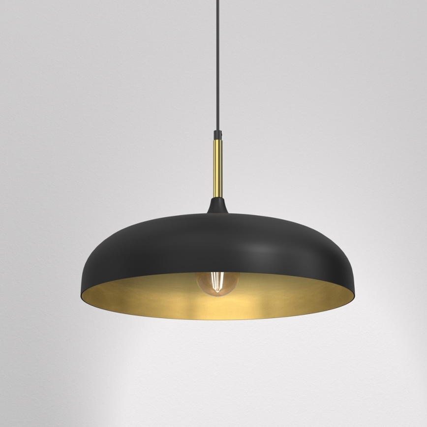 Luster na sajli LINCOLN 1xE27/60W/230V pr. 45 cm crno