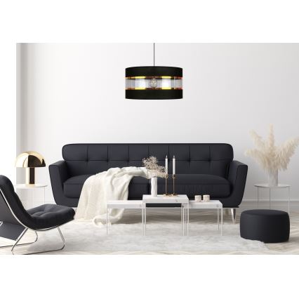 Luster na sajli LIND 1xE27/60W/230V crno
