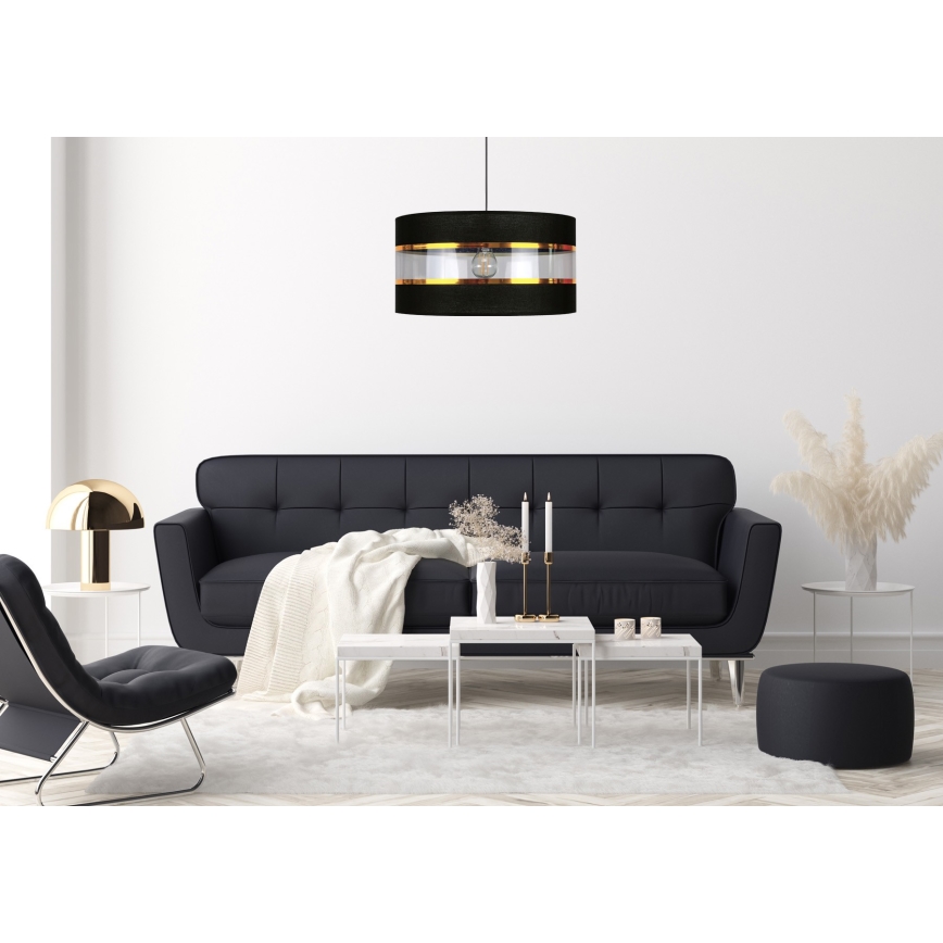 Luster na sajli LIND 1xE27/60W/230V crno