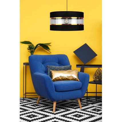 Luster na sajli LIND 1xE27/60W/230V crno