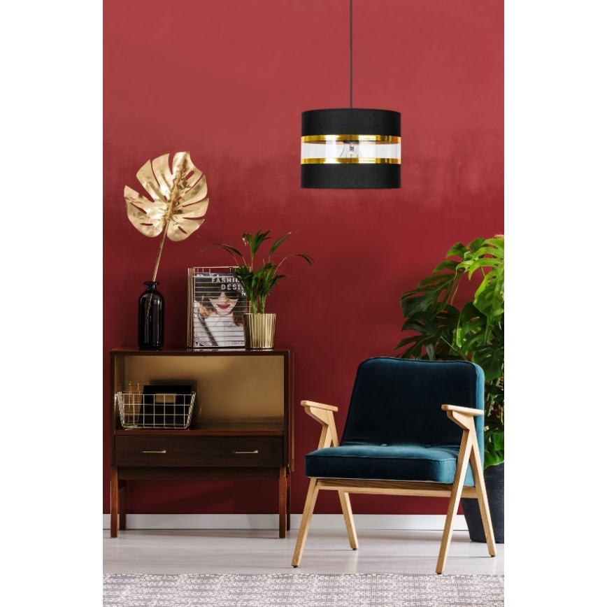 Luster na sajli LIND 1xE27/60W/230V crno