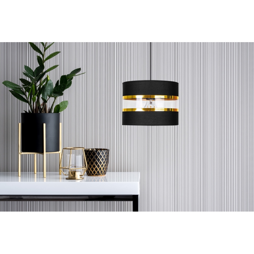 Luster na sajli LIND 1xE27/60W/230V crno