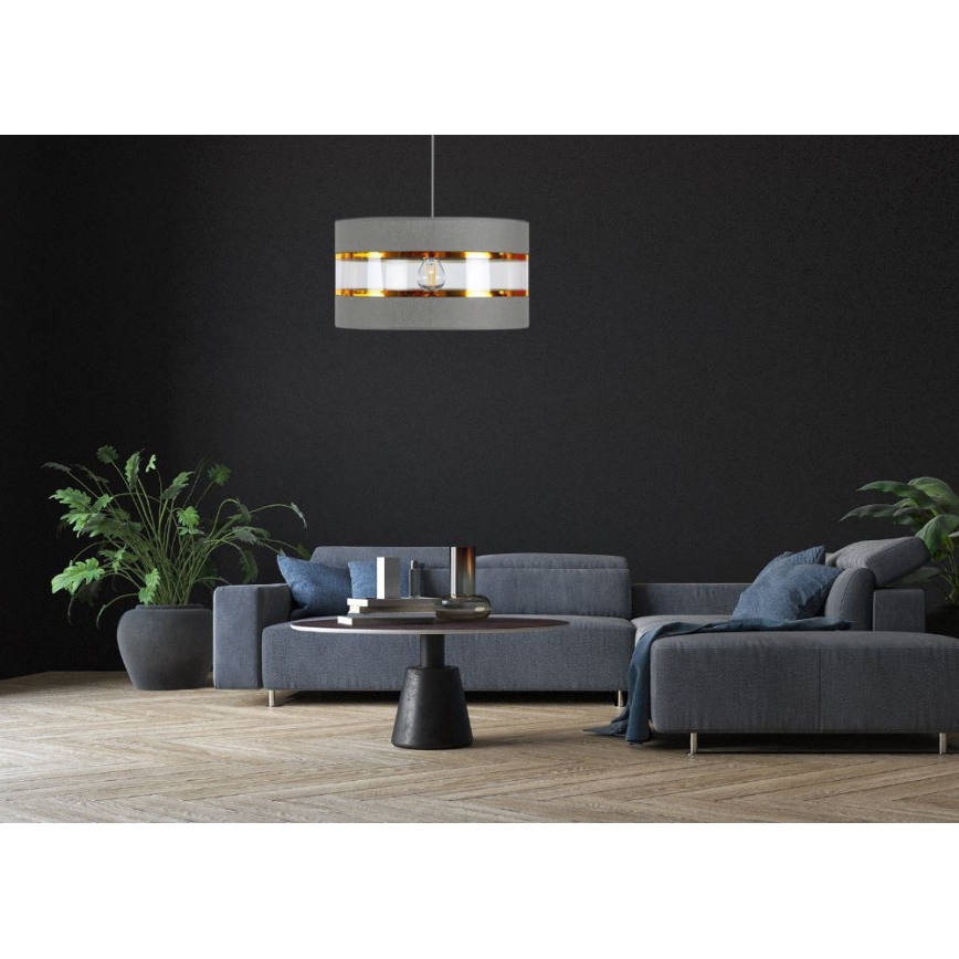Luster na sajli LIND 1xE27/60W/230V sivo