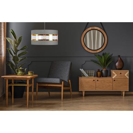 Luster na sajli LIND 1xE27/60W/230V sivo