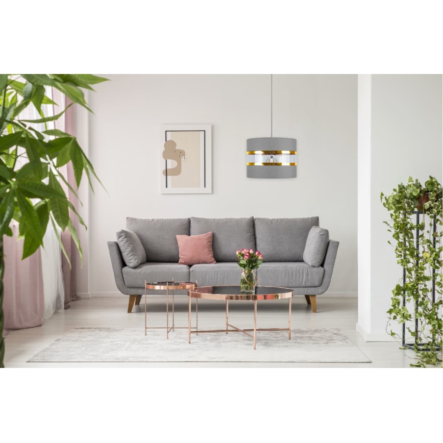 Luster na sajli LIND 1xE27/60W/230V sivo