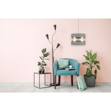 Luster na sajli LIND 1xE27/60W/230V sivo