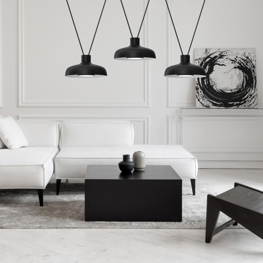 Luster na sajli LINEA 3xGX53/12W/230V crno