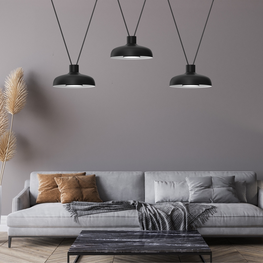 Luster na sajli LINEA 3xGX53/12W/230V crno