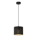 Luster na sajli LOFT SHADE 1xE27/60W/230V pr. 18 cm crno/zlatna