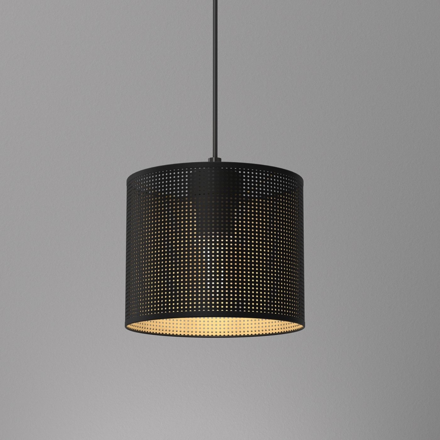 Luster na sajli LOFT SHADE 1xE27/60W/230V pr. 18 cm crno/zlatna