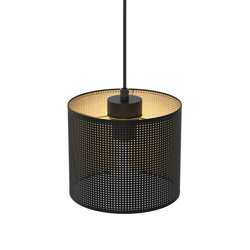 Luster na sajli LOFT SHADE 1xE27/60W/230V pr. 18 cm crno/zlatna