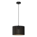Luster na sajli LOFT SHADE 1xE27/60W/230V pr. 25 cm crno/zlatna