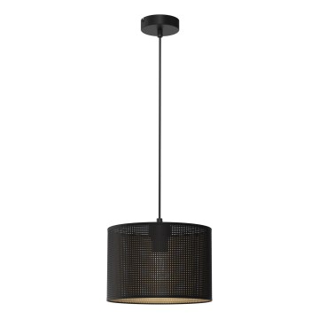 Luster na sajli LOFT SHADE 1xE27/60W/230V pr. 25 cm crno/zlatna