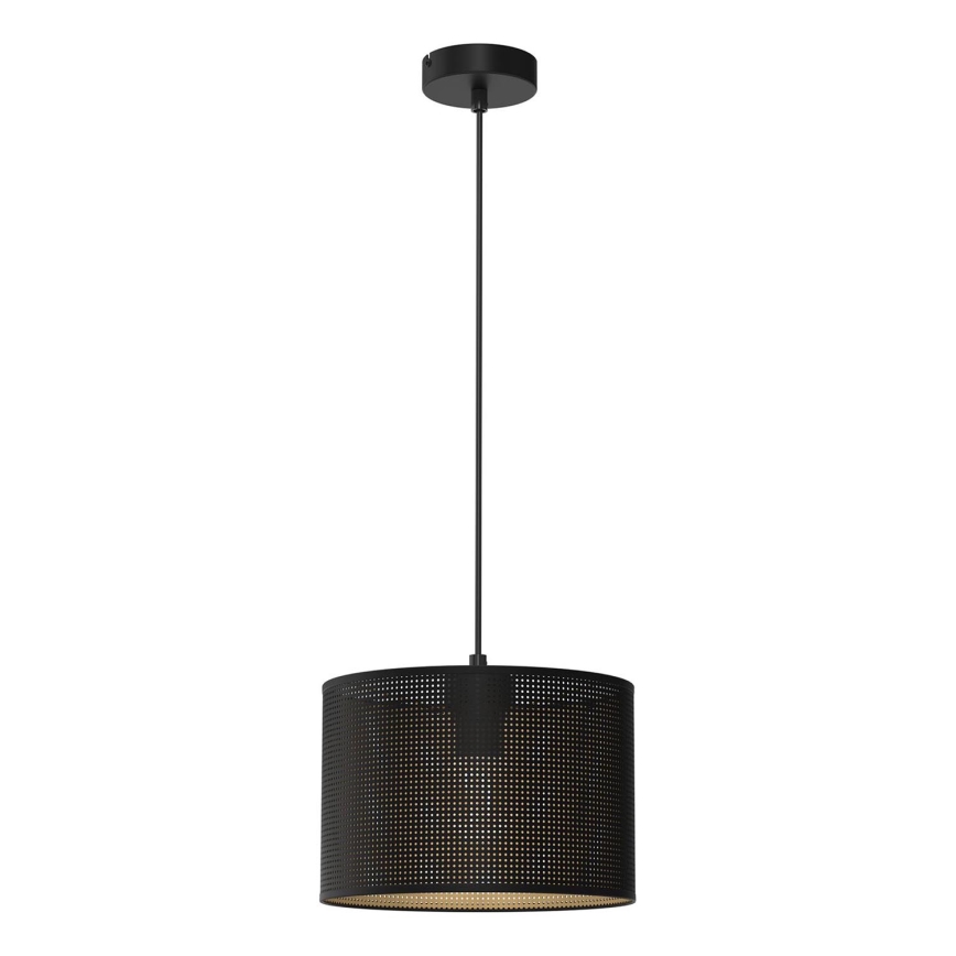 Luster na sajli LOFT SHADE 1xE27/60W/230V pr. 25 cm crno/zlatna