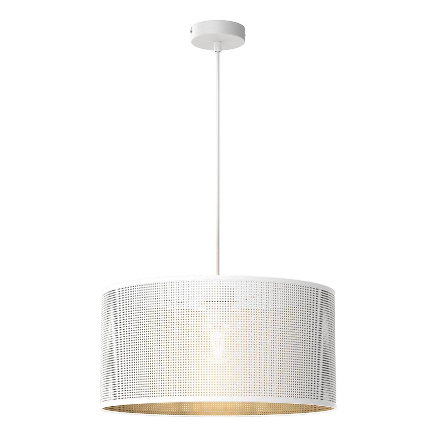 Luster na sajli LOFT SHADE 1xE27/60W/230V pr. 40 cm bela/zlatna