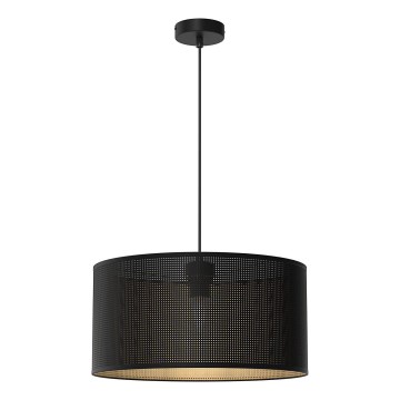 Luster na sajli LOFT SHADE 1xE27/60W/230V pr. 40 cm crno/zlatna