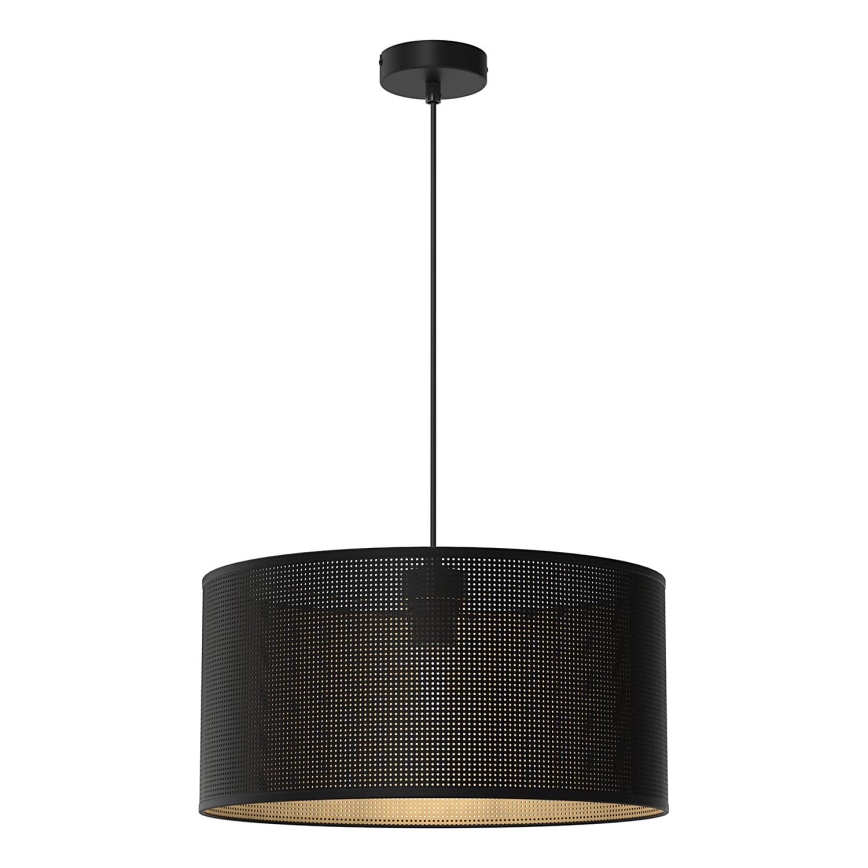 Luster na sajli LOFT SHADE 1xE27/60W/230V pr. 40 cm crno/zlatna