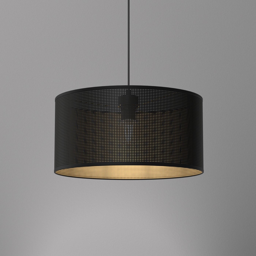 Luster na sajli LOFT SHADE 1xE27/60W/230V pr. 40 cm crno/zlatna